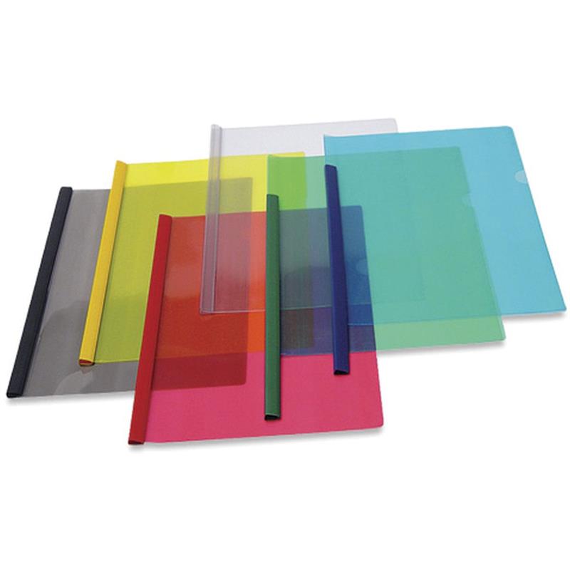 PASTA COM CANALETA A4 FUME NEW LINE - POLIBRAS PCT.C/10
