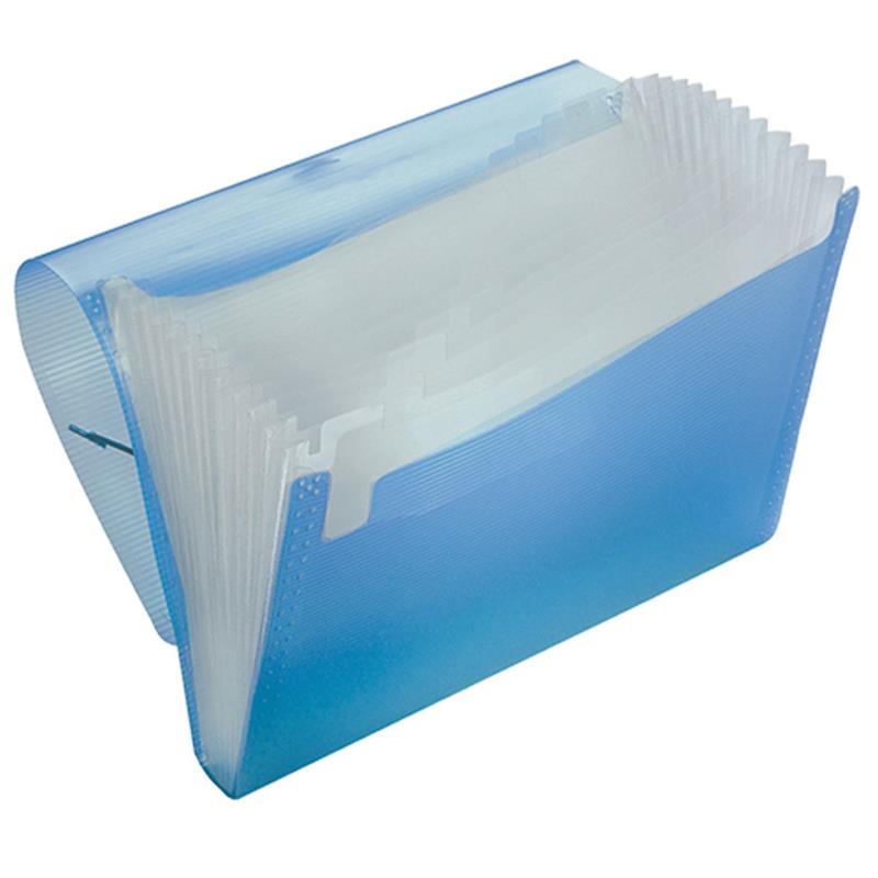 PASTA SANFONADA (PLASTICA) A4 12 DIVISOES AZUL - POLIBRAS UNIDADE