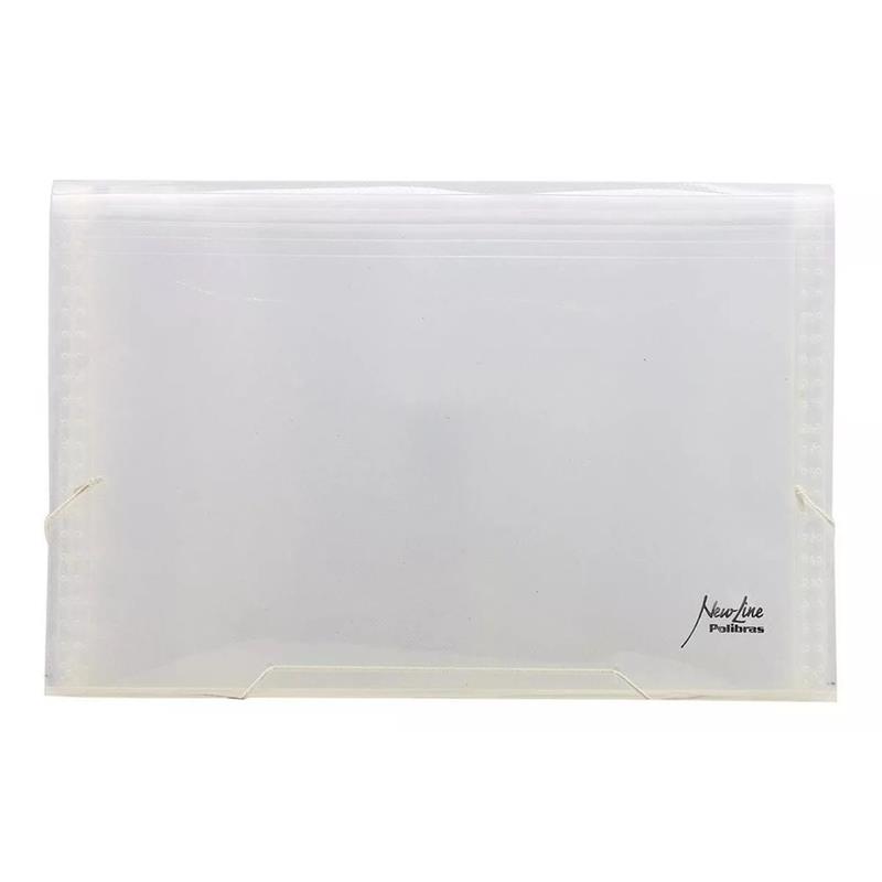PASTA SANFONADA (PLASTICA) OFICIO 12 DIVISOES CRISTAL - POLIBRAS UNIDADE