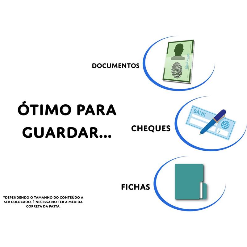 PASTA SANFONADA (PLASTICA) PORTA CHEQUE 12 DIVISOES FUME - POLIBRAS UNIDADE