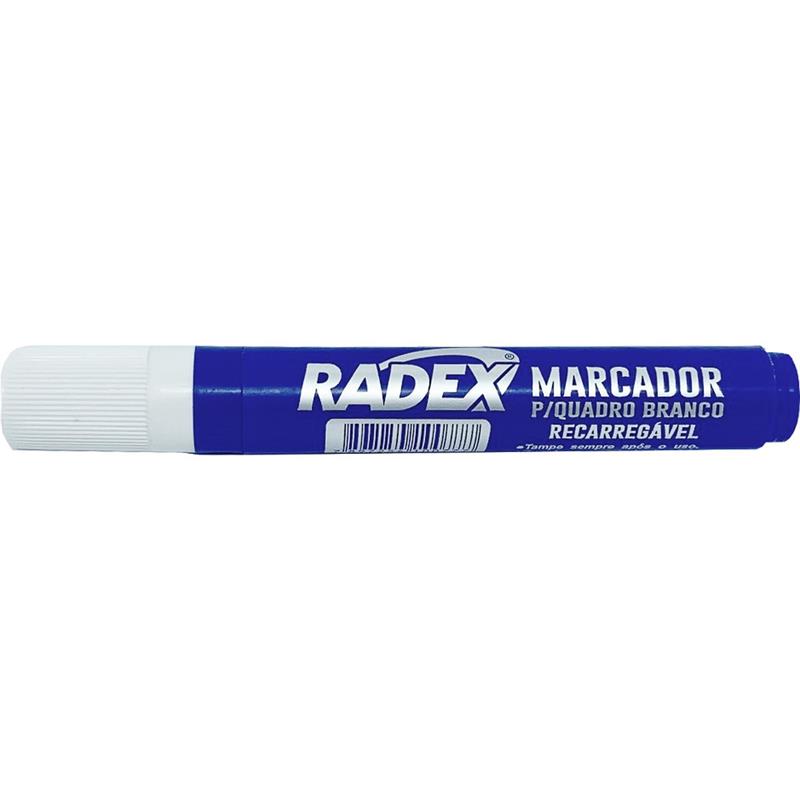PINCEL QUADRO BRANCO RECARREGÁVEL AZUL - RADEX CX.C/12