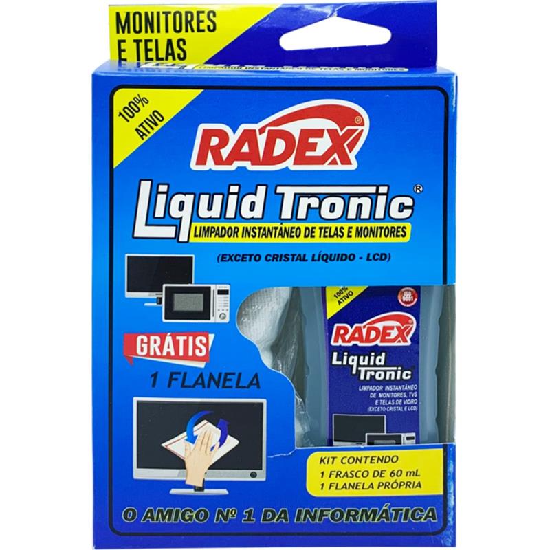 PRODUTO PARA LIMPEZA MONITORES/DVD/SCANNERS 60ML. - RADEX UNIDADE
