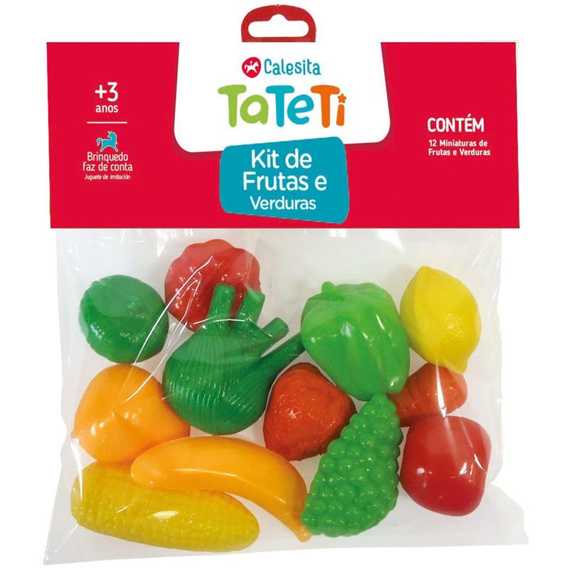 BRINCANDO DE CASINHA KIT FRUTAS E VERDURAS - TATETI UNIDADE