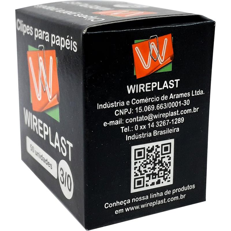 CLIPS GALVANIZADO AÇO 3/0 COM 50 UNIDADES - WIREPLAST PCT.C/10