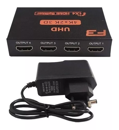 DIVISOR HDMI SPLITTER DUPLICADOR 4X1 1080P + NOTA FISCAL