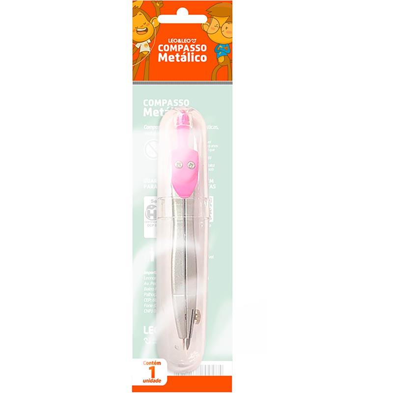 COMPASSO LEO E LEO ESCOLAR 5 CORES - LEONORA BLISTER