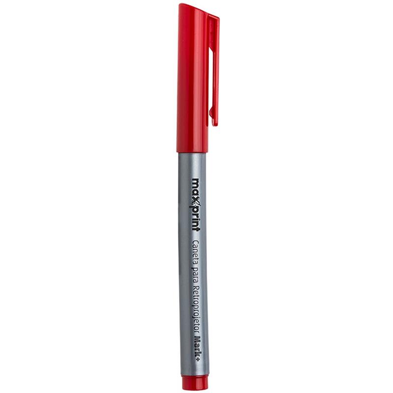 CANETA RETROPROJETOR 2,0 MM VERMELHO MARK - MAXPRINT CX.C/12