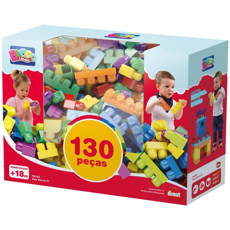BRINQUEDO PARA MONTAR MAIS BLOCOS 3 130PECAS - DISMAT UNIDADE