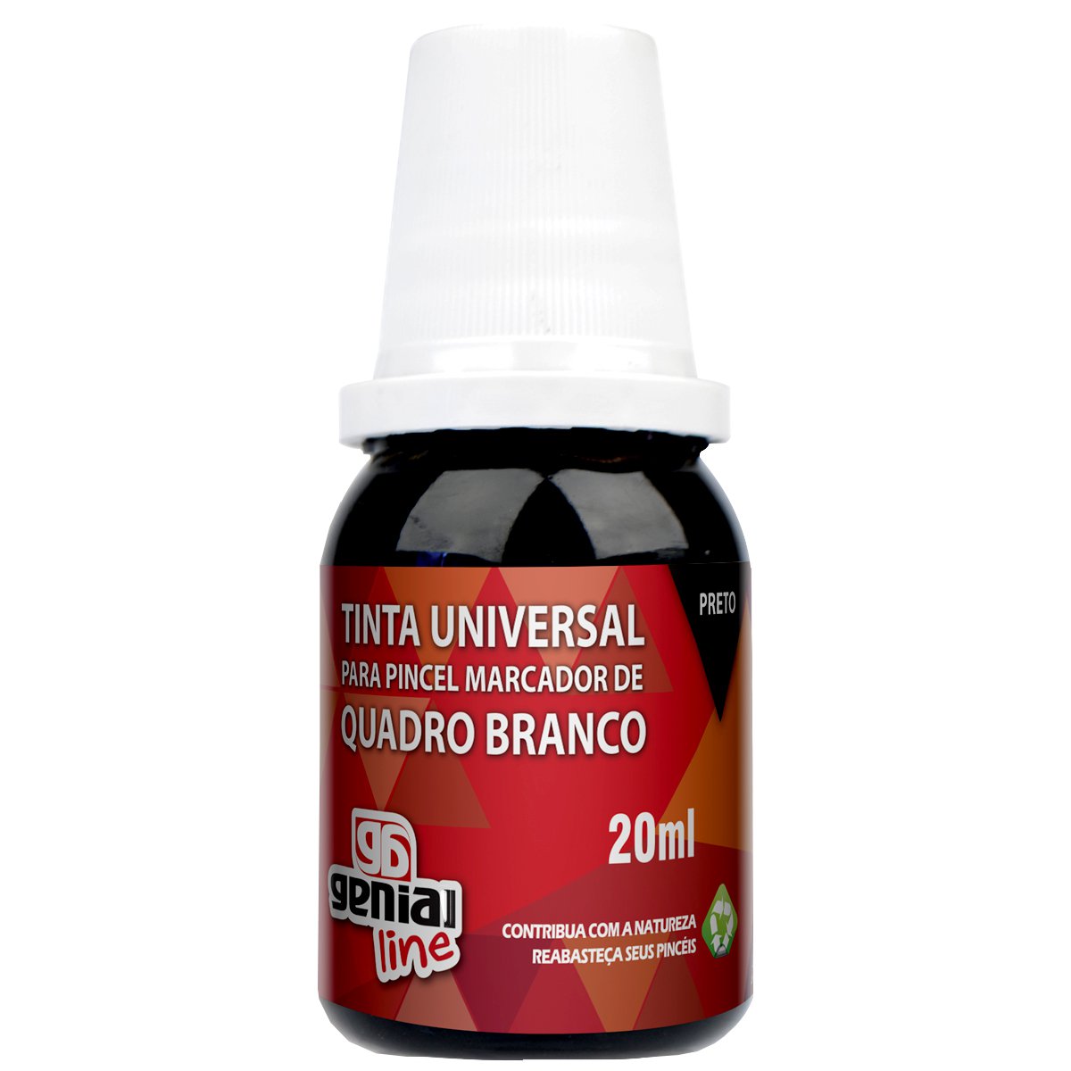 TINTA PARA PINCEL DE QUADRO BRANCO GRAMPLINE 20ML PRETO COM 6