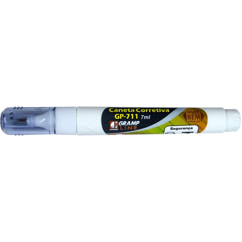 CANETA CORRETIVA GP-711 7ML METAL - GRAMP LINE CX.C/12