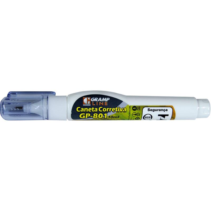 CANETA CORRETIVA GP-801 10ML METAL - GRAMP LINE CX.C/12