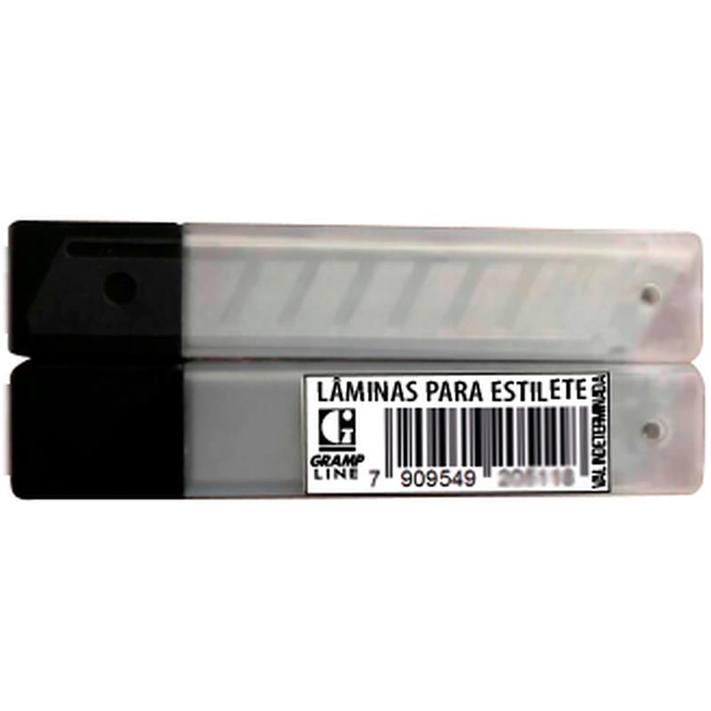 LÂMINA PARA ESTILETE LARGO 18MM.C/10UN - GRAMP LINE PCT.C/10