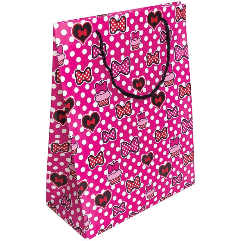SACOLA PARA PRESENTE DECORADA FEMININA/AMOR G 40 CM X 29 CM X 12 CM - CRISTINA PCT.C/10