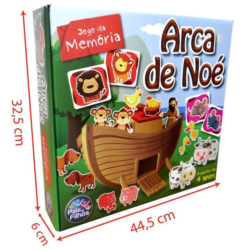 JOGO DA MEMÓRIA ARCA DE NOÉ 40 PEÇAS - PAIS E FILHOS UNIDADE