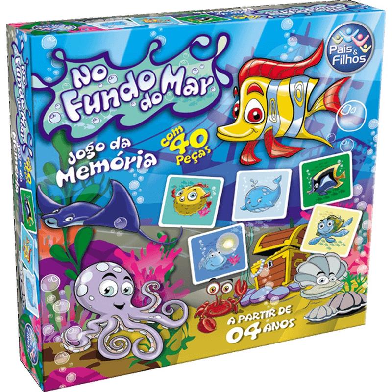 JOGO DA MEMÓRIA FUNDO DO MAR - PAIS E FILHOS UNIDADE