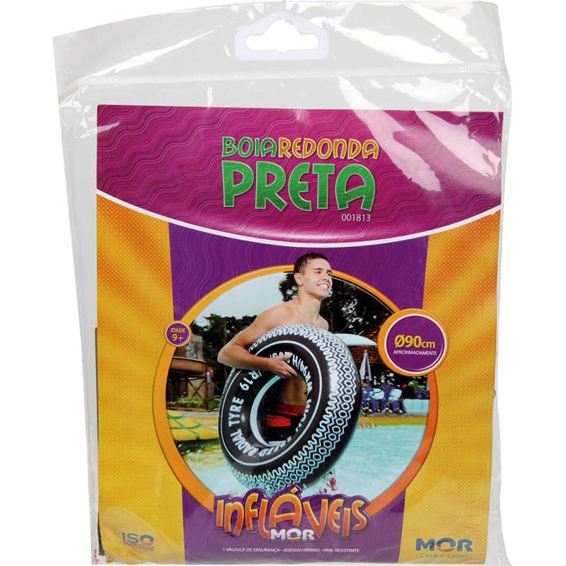 BOIA INFLAVEL REDONDA PRETA 90CM. 9 ANOS - MOR UNIDADE
