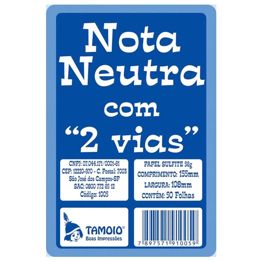 IMPRESSO NOTA NEUTRA 1/32 TAMOIO 1005 25 X 2