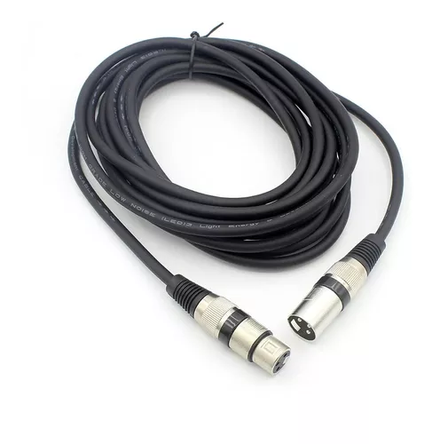 CABO MICROFONE DMX XLR CANON BALANCEADO 2 METROS MACHO FEMEA