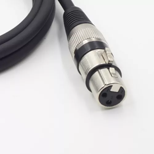 CABO MICROFONE DMX XLR CANON BALANCEADO 2 METROS MACHO FEMEA