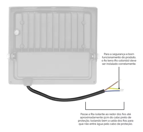 REFLETOR LED 1000W HOLOFOTE BIVOLT PROVA DÁGUA BRANCO FRIO