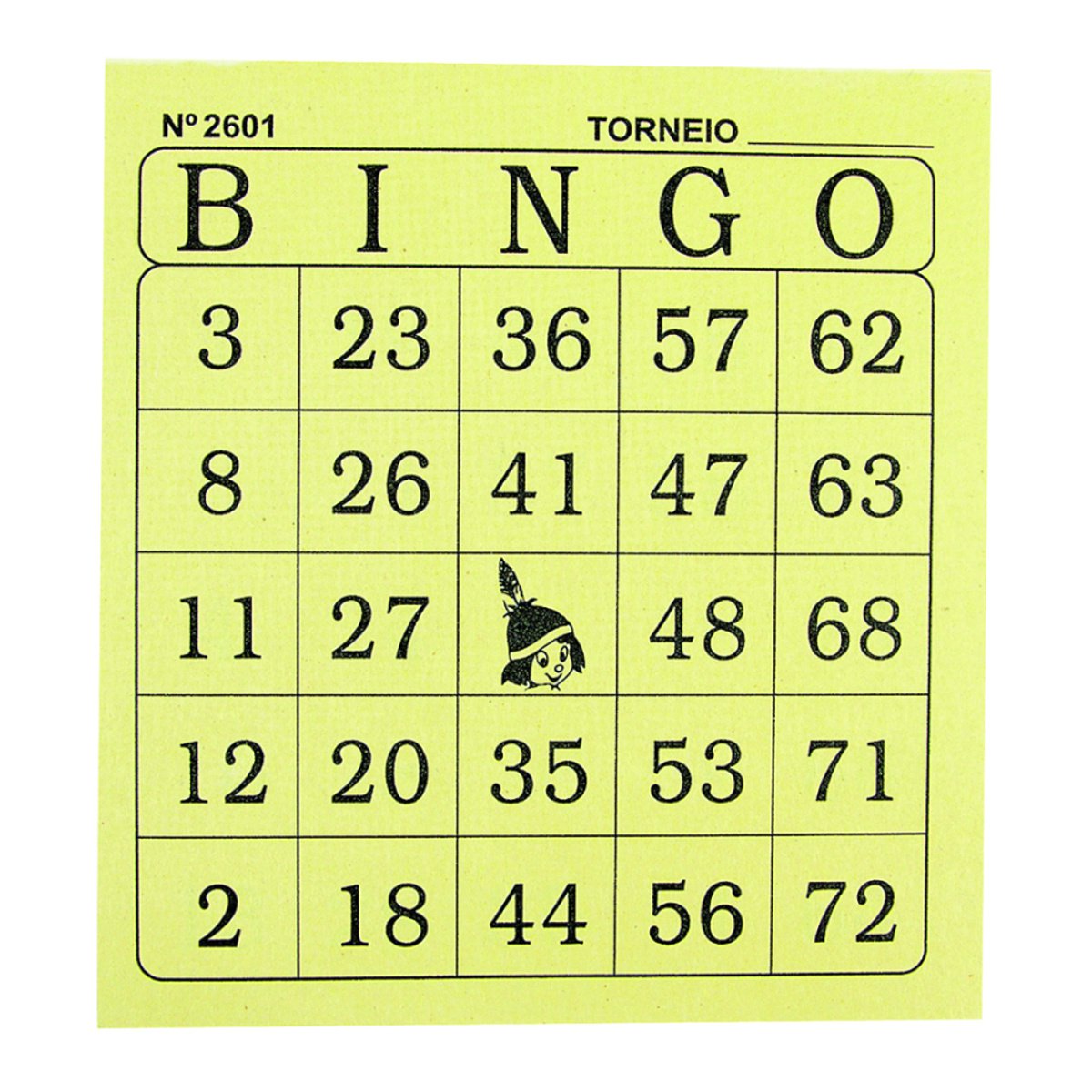 IMPRESSO TALAO DE BINGO TAMOIO 100FLS 6001