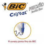 Caneta Bic Cristal Fina Preto 0.8