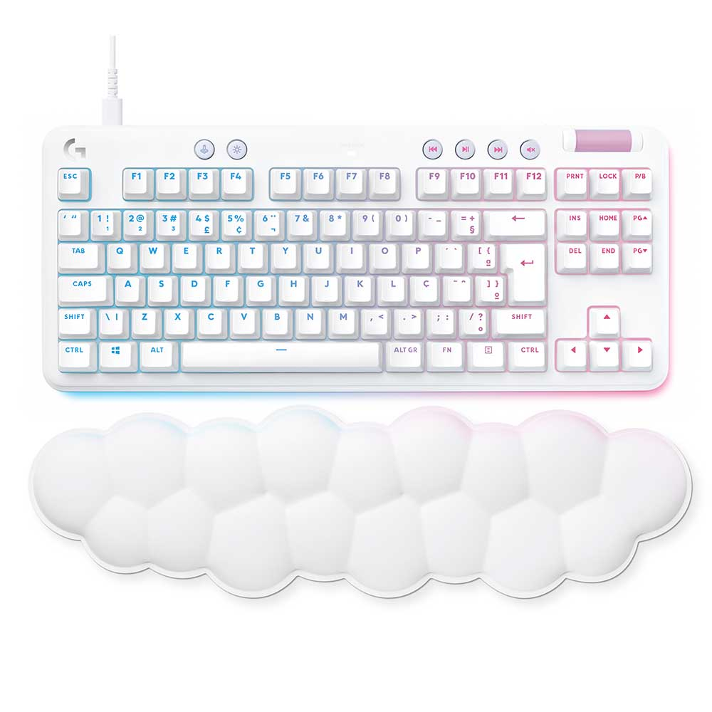 TECLADO MECANICO GAMER LOGITECH G G713 LINEAR C/ FIO USB BRANCO - 920-010705