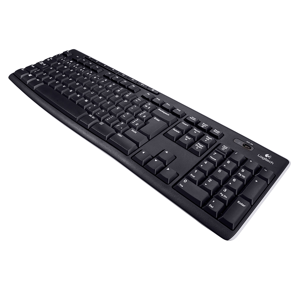 TECLADO LOGITECH K270 S/FIO PRETO (PADRÃO BRASIL)