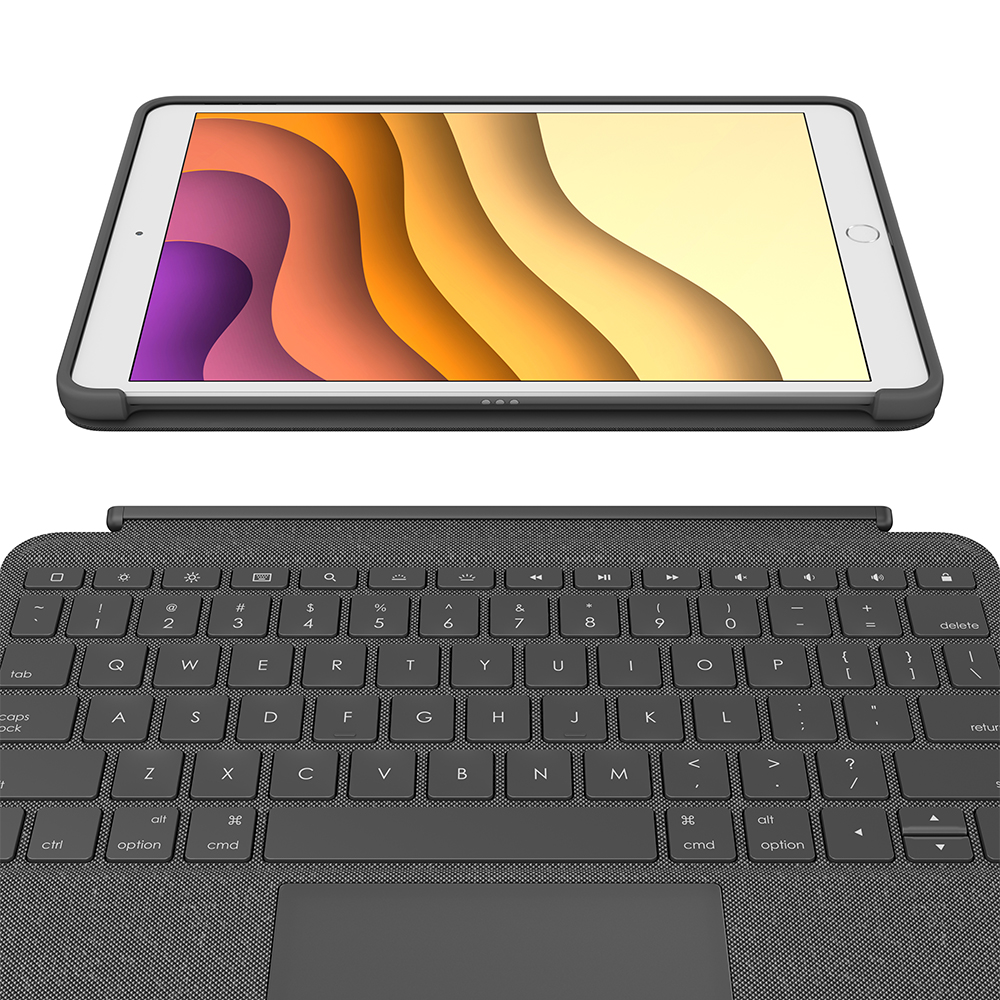 CAPA COM TECLADO E TOUCH PAD LOGITECH P/ IPAD PRO 10,5" E AIR 3° GERAÇÃO