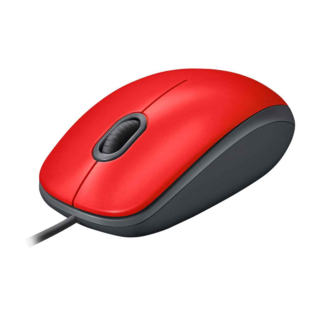 MOUSE LOGITECH M110 SILENT RED C/ FIO - 910-006755