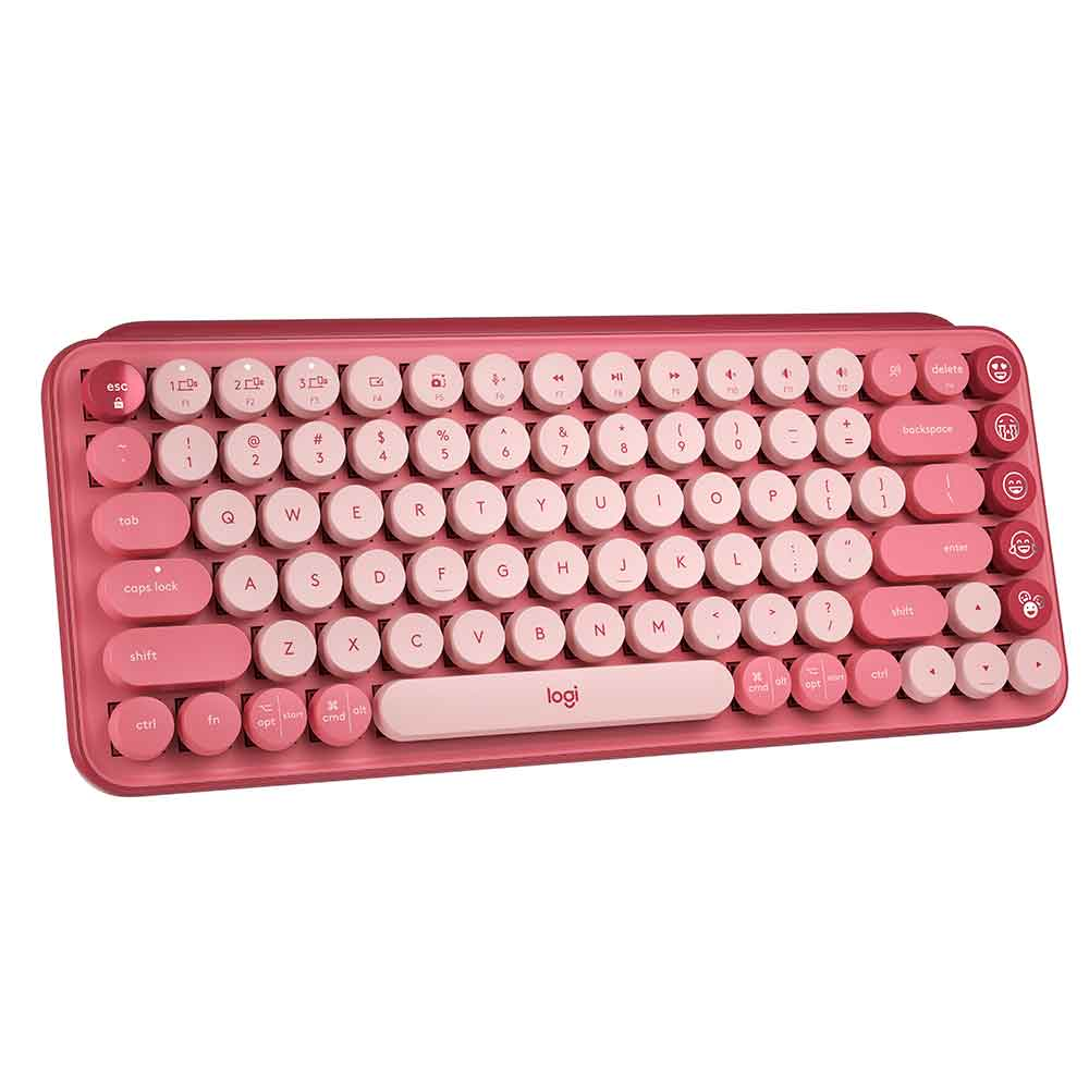 TECLADO MECANICO LOGITECH POP KEYS SEM FIO ROSA - 920-010712