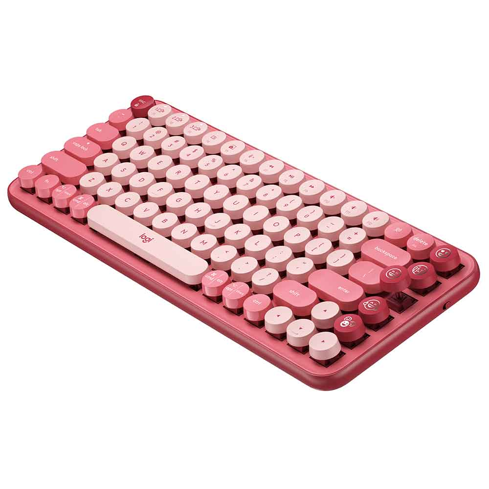 TECLADO MECANICO LOGITECH POP KEYS SEM FIO ROSA - 920-010712