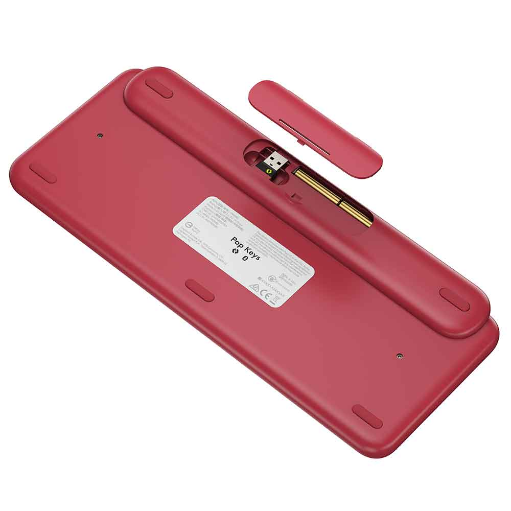 TECLADO MECANICO LOGITECH POP KEYS SEM FIO ROSA - 920-010712
