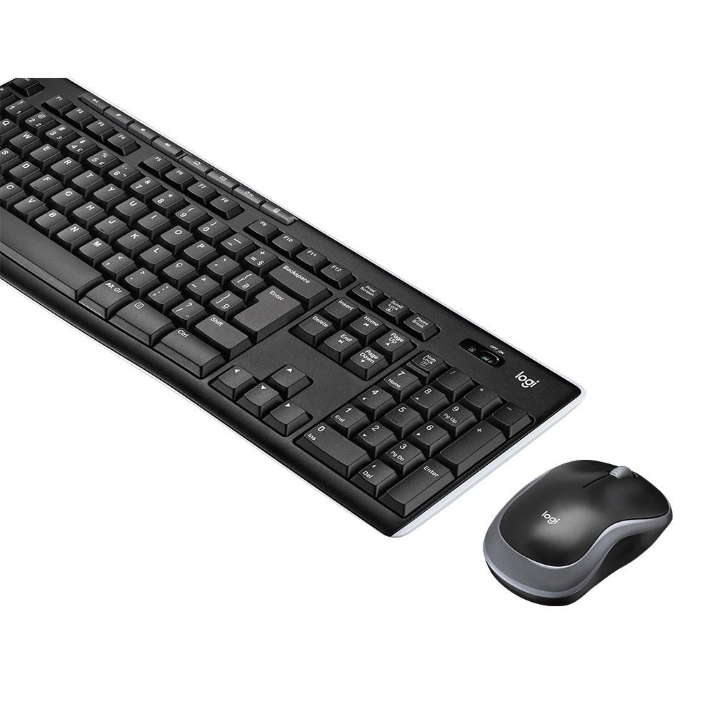 KIT MOUSE E TECLADO LOGITECH MK270 SEM FIO PTO