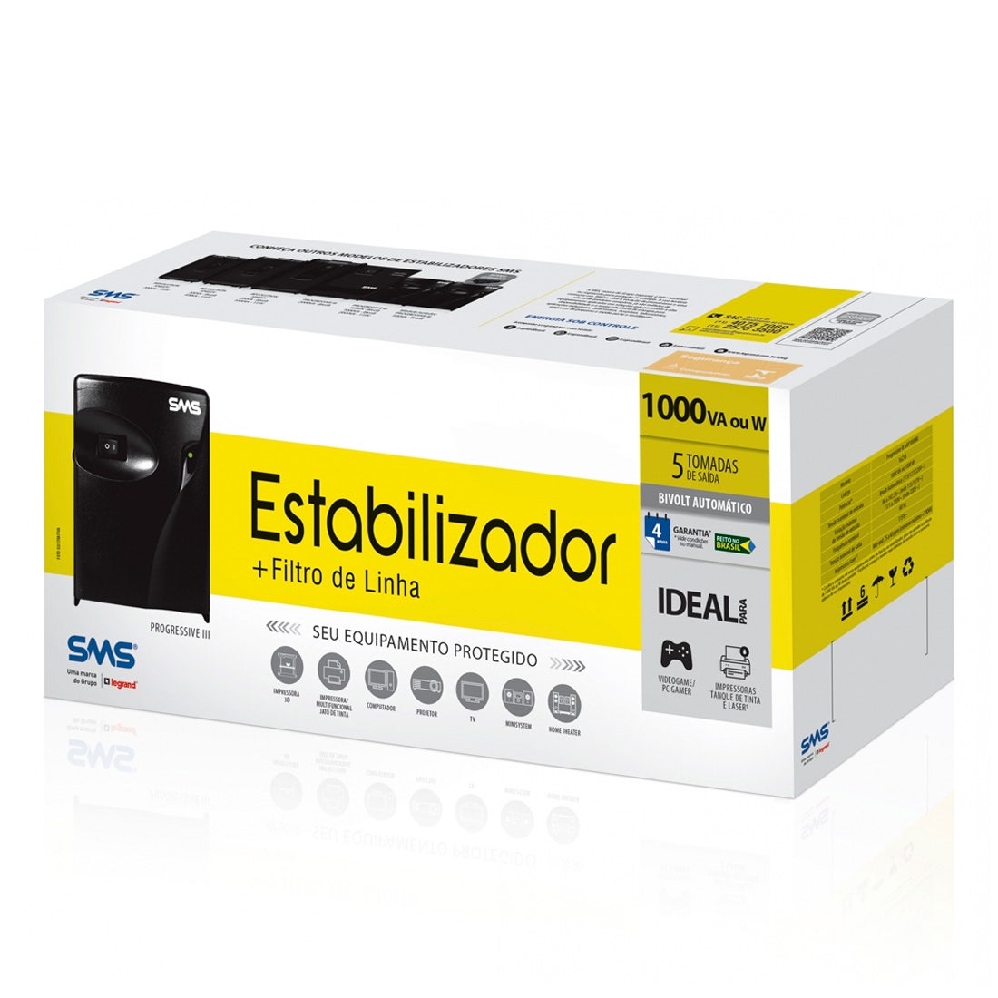 ESTABILIZADOR SMS PROGRESSIVEIII 1000VA BI-115 16216