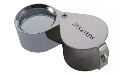 MINI LUPA DE 30X 21MM INOX RELOJOEIRO JOALHEIRO GOTA DE MÃ