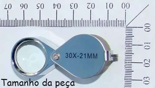 MINI LUPA DE 30X 21MM INOX RELOJOEIRO JOALHEIRO GOTA DE MÃ