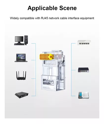 KIT 100 CONECTOR RJ45 CAT6 MACHO CABO DE REDE INTERNET UTP