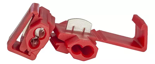 100UN CONECTOR DERIVAÇÃO EMENDA FIOS VERMELHO 0,5 - 1,5MM