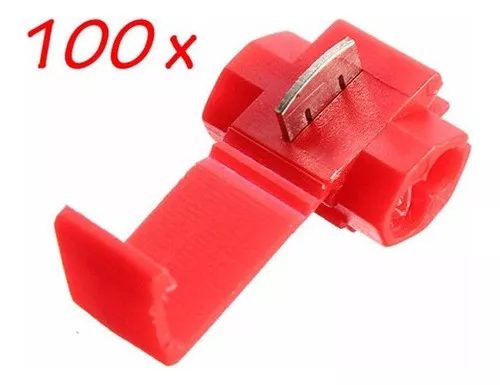 100UN CONECTOR DERIVAÇÃO EMENDA FIOS VERMELHO 0,5 - 1,5MM