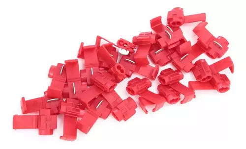 100UN CONECTOR DERIVAÇÃO EMENDA FIOS VERMELHO 0,5 - 1,5MM